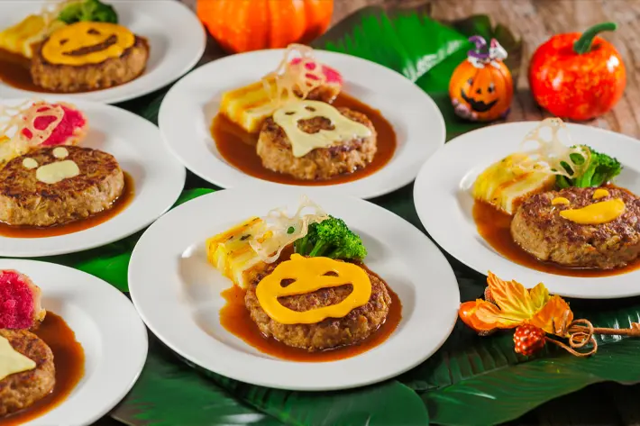 チーズハンバーグ　ハロウィン特別仕様